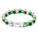 Bracelet Chaîne de Moto Vert Avec Strass Style Hip Hop Brennan - Mon Bracelet Homme