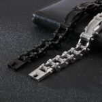 Bracelet Chaîne de Moto Vintage en Acier Inoxydable Argenté Quentin - Mon Bracelet Homme