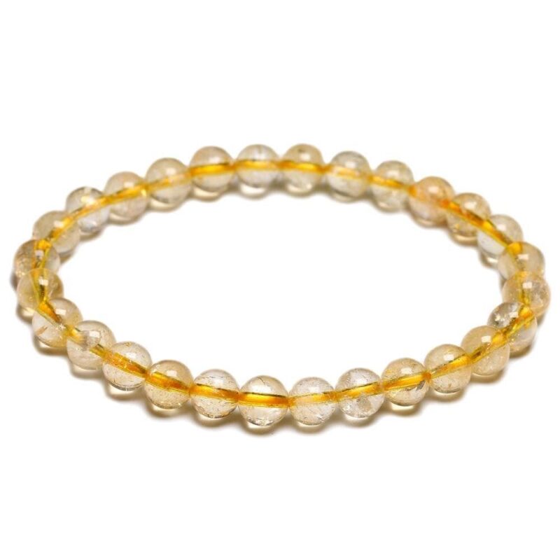 Bracelet Citrine Naturelle pour Homme en Perles - Mon Bracelet Homme