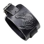 Bracelet de Force Loup Sauvage en Cuir - Mon Bracelet Homme