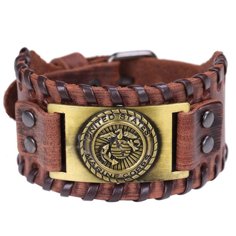 Bracelet de Force United States en Cuir - Mon Bracelet Homme