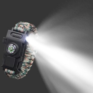 Bracelet de Survie en Paracorde Avec Boucle en Plastique et Lumière LED Joziah - Mon Bracelet Homme