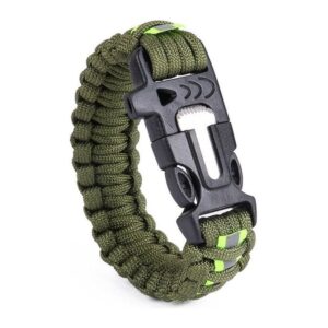 Bracelet de Survie en Paracorde Avec Grattoir et Sifflet Gage - Mon Bracelet Homme