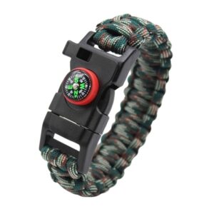 Bracelet de Survie en Paracorde Avec Sifflet et Boussole Rouge Briar
