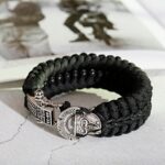 Bracelet de Survie en Paracorde Avec Tête de Mort et Casque de Gladiateur Marley - Mon Bracelet Homme