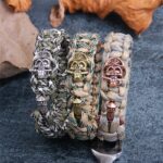 Bracelet de Survie en Paracorde Avec Tête de Mort pour Homme Aidan - Mon Bracelet Homme