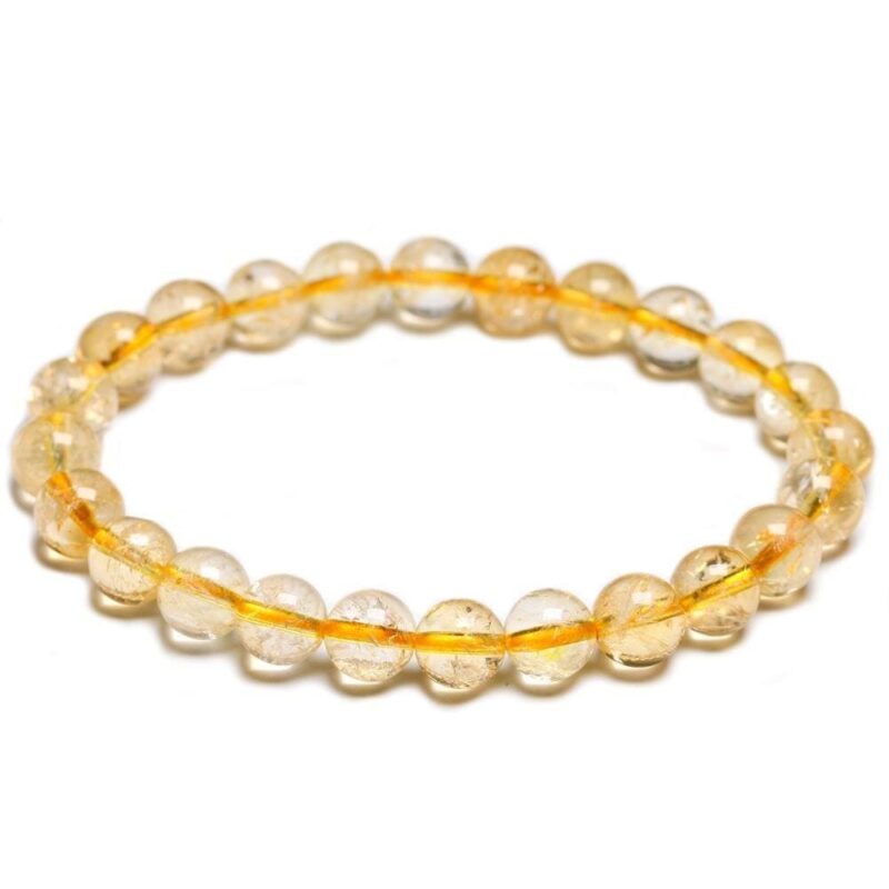 Bracelet En Citrine Naturelle Jaune Élastique pour Homme - Mon Bracelet Homme