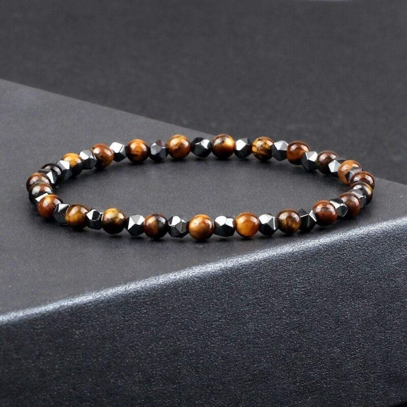 Bracelet Hématite de 4Mm pour Homme en Perles - Mon Bracelet Homme