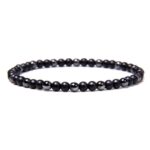 Bracelet Hématite Pierre Naturelle 4Mm Homme en Perles - Mon Bracelet Homme