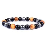 Bracelet Hématite Véritable Caleb pour Homme en Perles - Mon Bracelet Homme