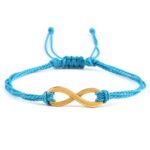 Bracelet infini Bleu Jacinthe en Corde Tressée - Mon Bracelet Homme