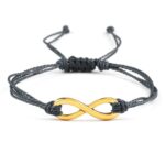 Bracelet infini Gris en Corde Tressée - Mon Bracelet Homme