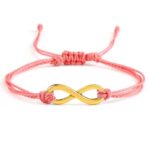 Bracelet infini Rose en Corde Tressée - Mon Bracelet Homme