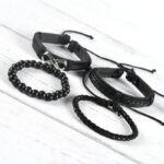 Bracelet Inifni Noir en Perle et en Corde - Mon Bracelet Homme
