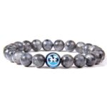 Bracelet Labradorite Signe Astrologique Poissons pour Homme en Perles - Mon Bracelet Homme