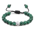 Bracelet Malachite Réglable pour Homme en Perles - Mon Bracelet Homme