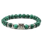 Bracelet Malachite Tête De Hibou pour Homme en Perles - Mon Bracelet Homme