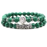 Bracelet Malachite Tête de Lion pour Homme en Perles - Mon Bracelet Homme
