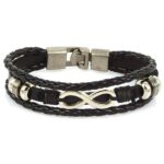 Bracelet Noir Symbole Infini Homme - Mon Bracelet Homme