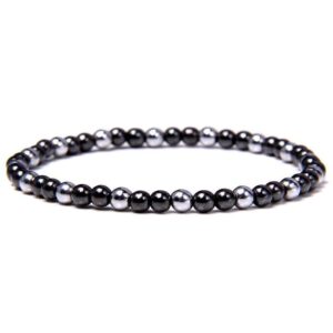 Bracelet Perle Hématite Pierre Naturelle 4Mm pour Homme - Mon Bracelet Homme