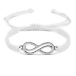 Bracelet Porte-Bonheur Infini Blanc Tressé en Corde - Mon Bracelet Homme