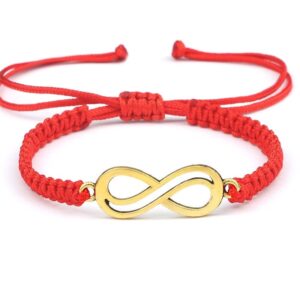 Bracelet Porte-Bonheur Infini Tressé En Corde Rouge - Mon Bracelet Homme